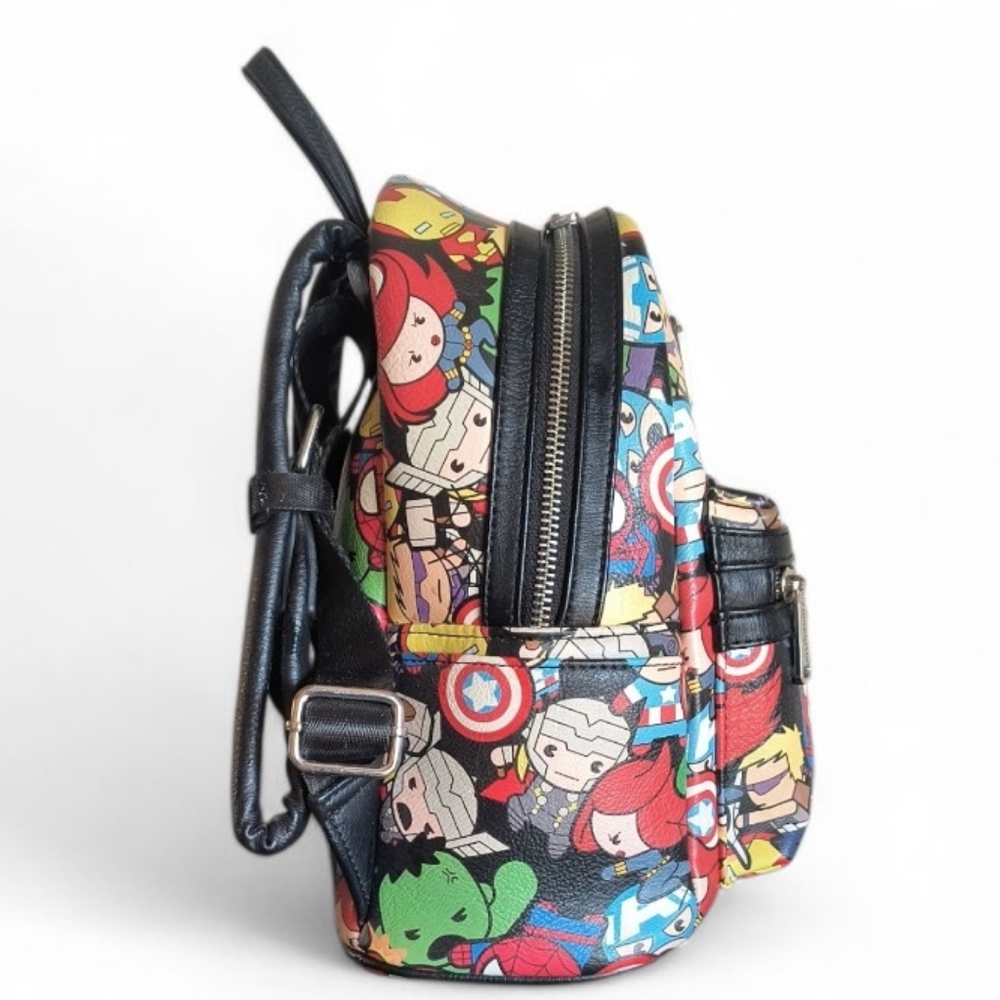 Loungefly Marvel Chibi Avengers Allover Print Backpack - Picture 3 of 7